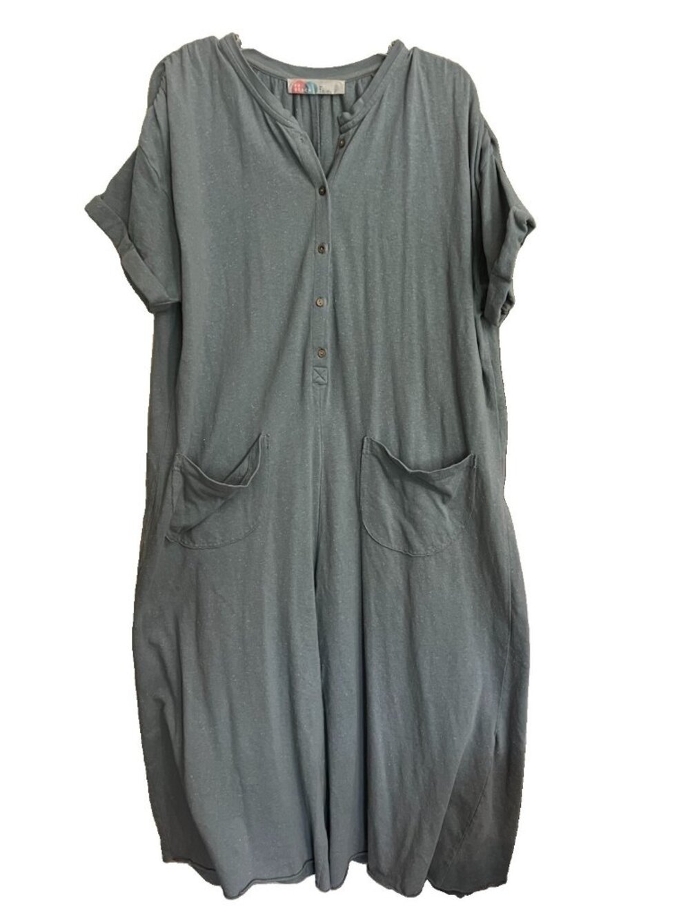 Free People Olive Green Short Sleeve Button Jumpsuit Romper